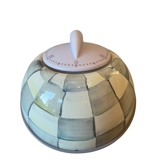 Brand New Mackenzie-Childs Sterling Check Kitchen Timer - Picture 6 of 10